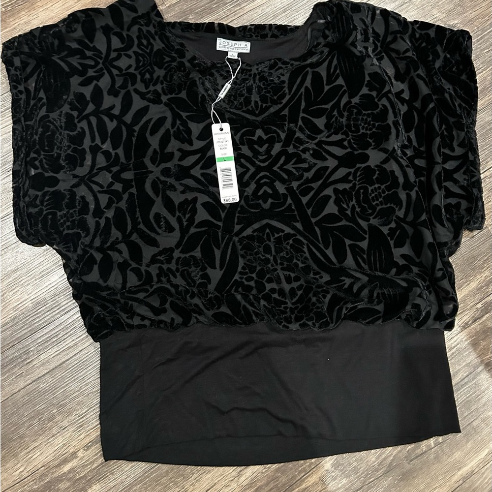 Black velvet burn out top.